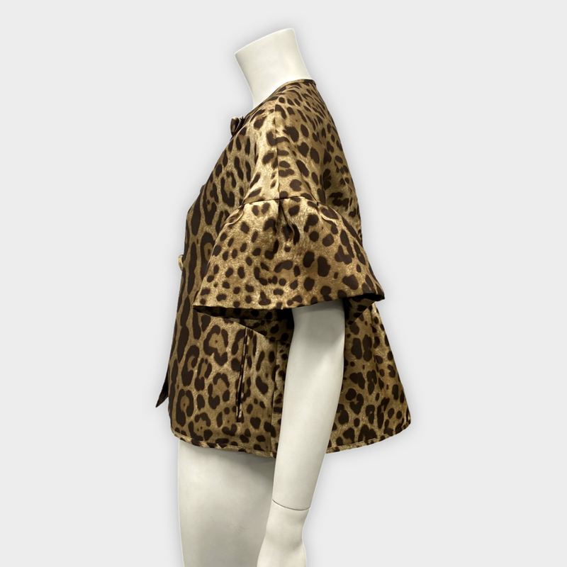 Dolce & Gabbana Women's Cheetah Print Silk Sleeveless Jacket