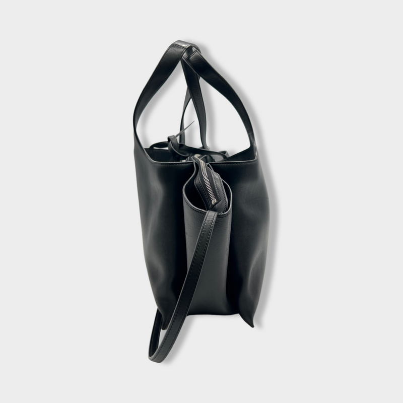 CELINE black leather tote bag