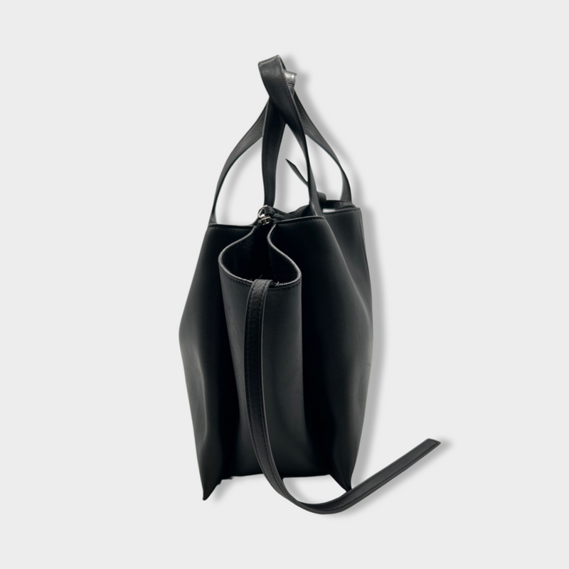 CELINE black leather tote bag