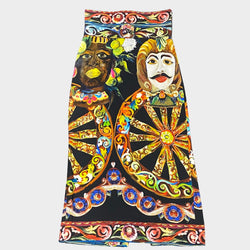 Second-hand Dolce&Gabbana Multicolour Strapless Dress With Painting Design