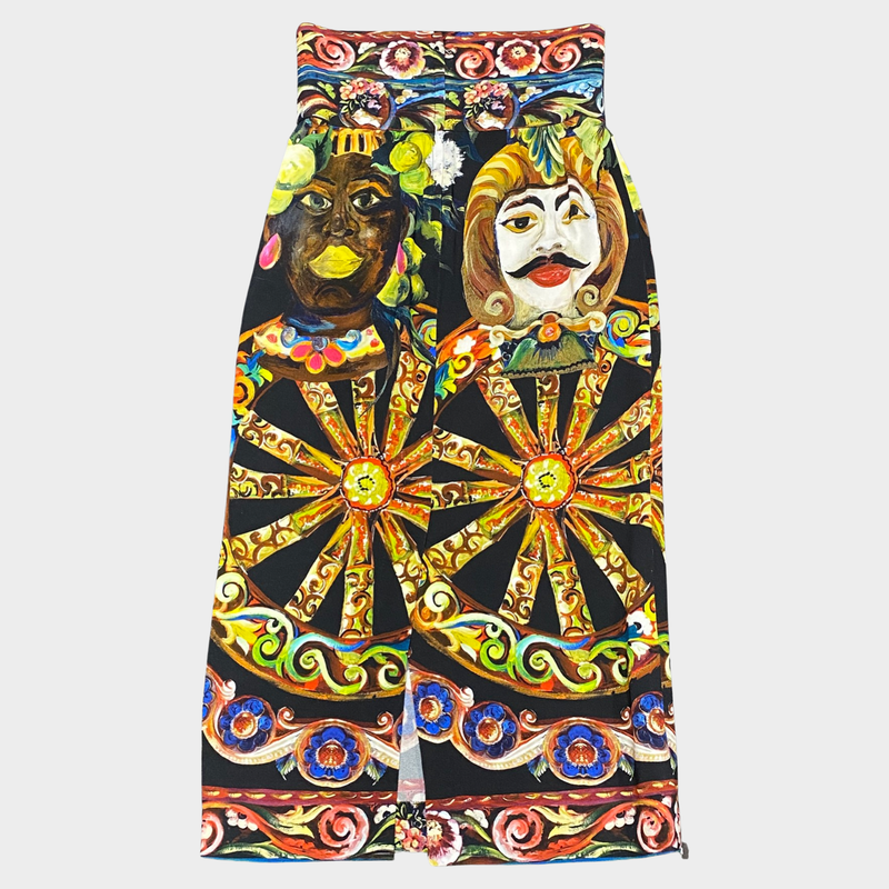 Dolce&Gabbana Multicolour Strapless Dress With Painting Design