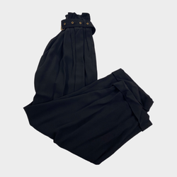 Second-hand Balmain Women's Black Wide Style Trousers