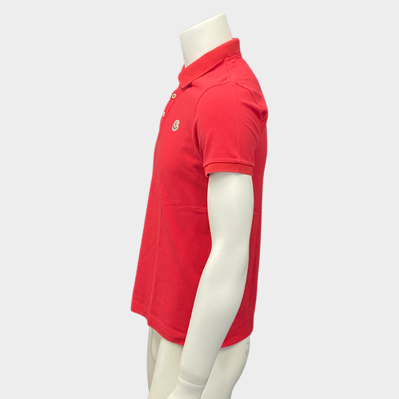 Red moncler store polo shirt