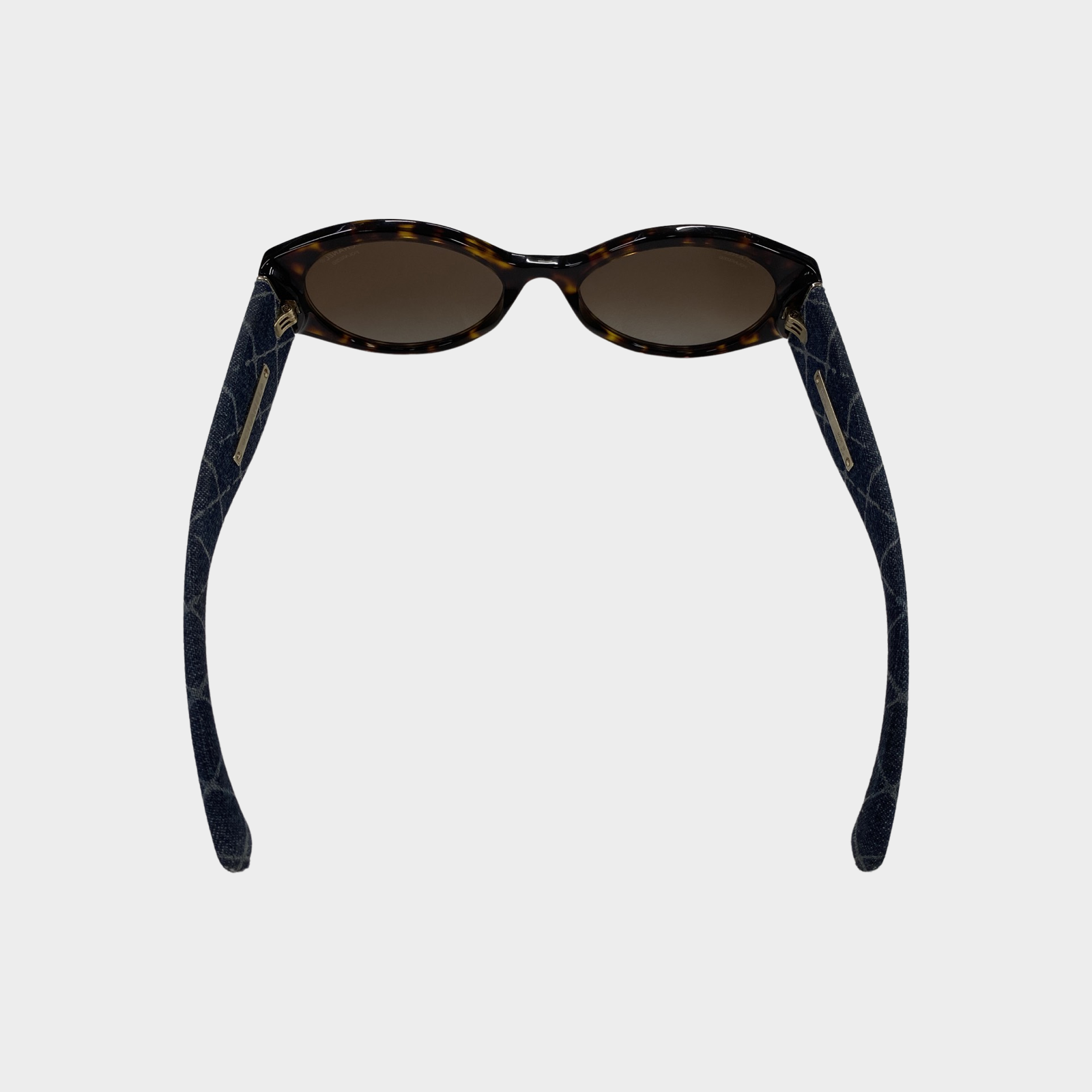 Oversized sunglasses Chanel Navy in Metal - 38997230