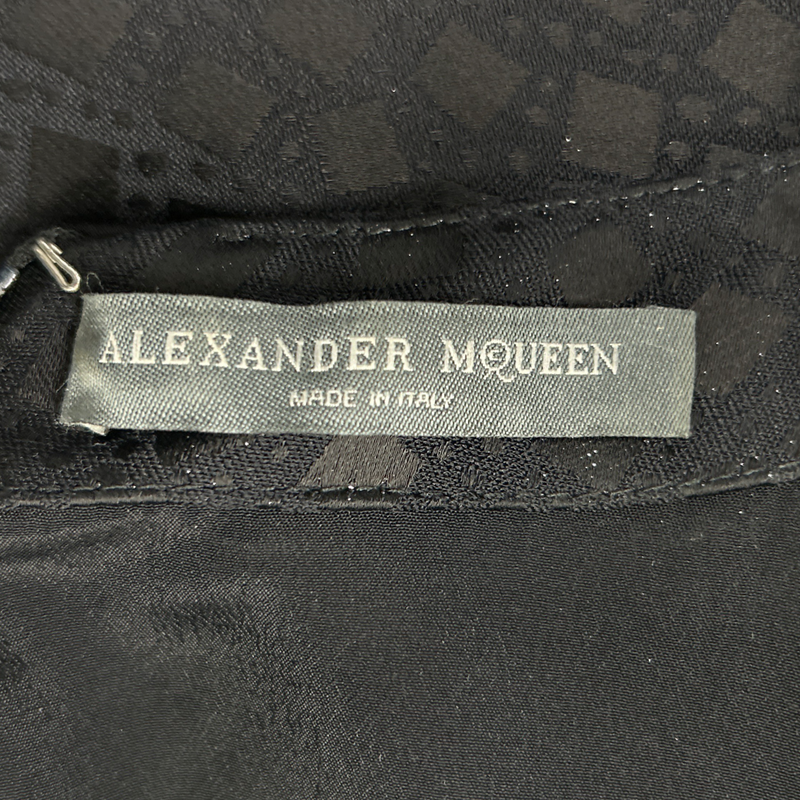 ALEXANDER MCQUEEN black silk dress