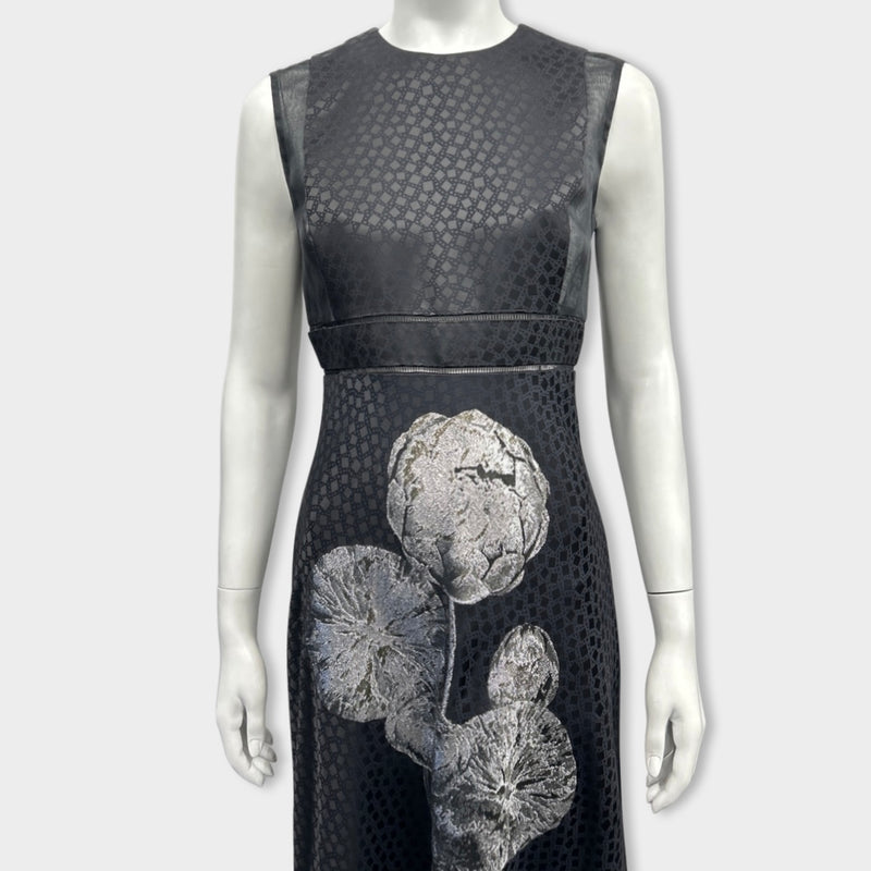 pr-owned ALEXANDER MCQUEEN black silk dress | Size IT42