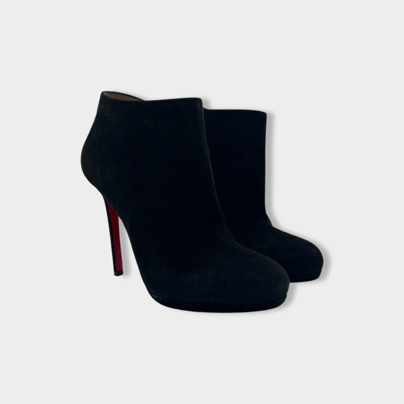 CHRISTIAN LOUBOUTIN black suede boots