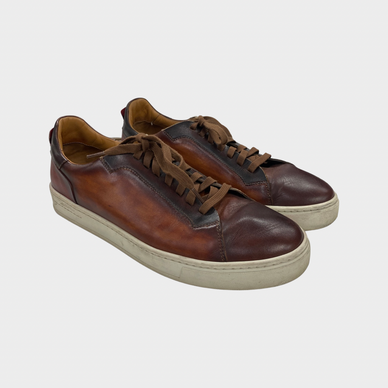 Magnanni men’s brown leather trainers