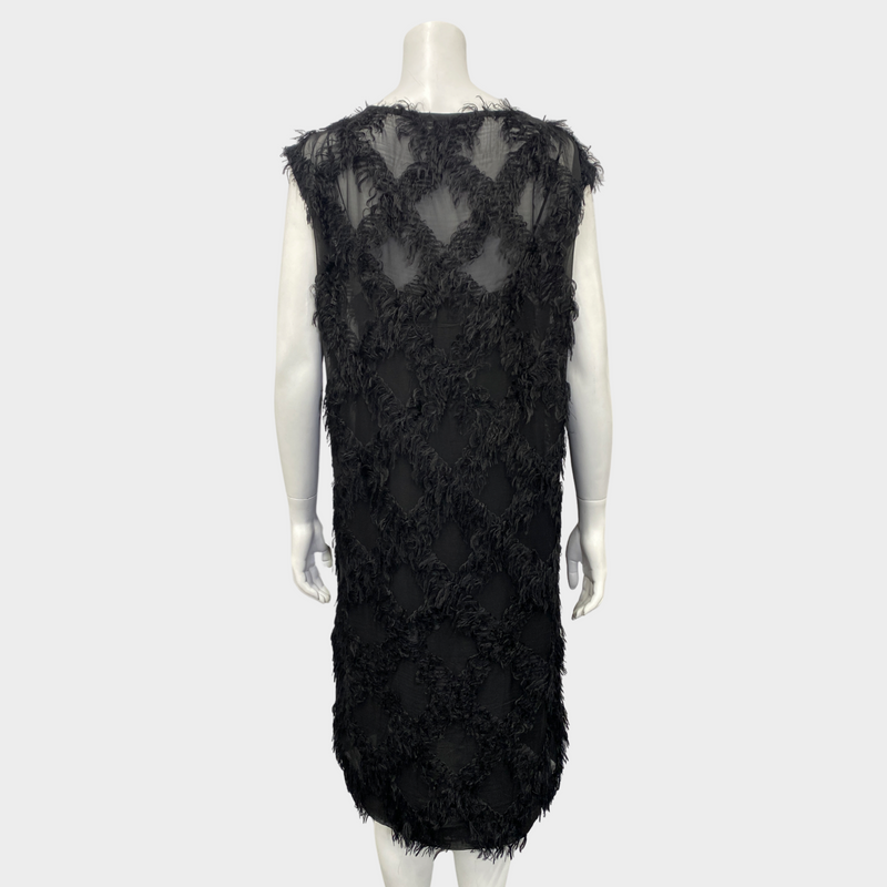 Dries Van Noten mesh fringed dress