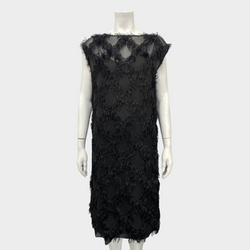 Dries Van Noten mesh fringed dress