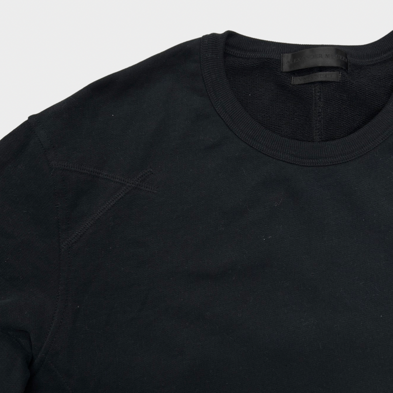 second-hand ALEXANDER MCQUEEN black cotton sweatshirt | Size L