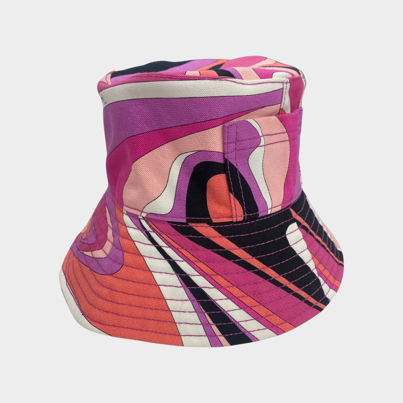 Emilio Pucci women's fuchsia and black cotton hat