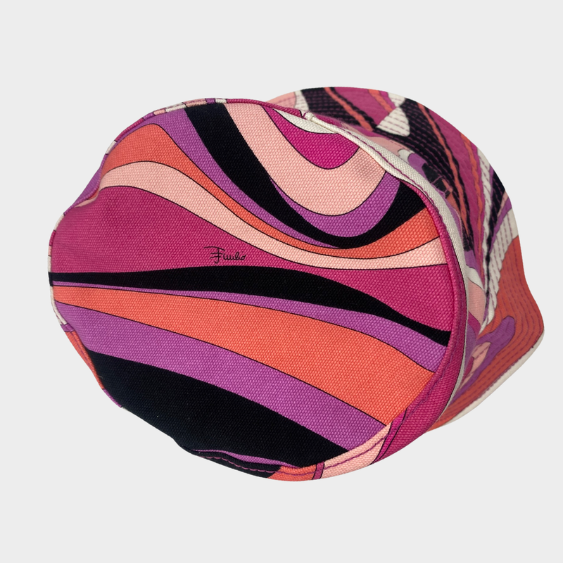 Emilio Pucci women's fuchsia and black cotton hat