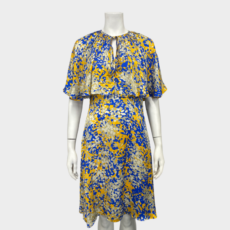 Stella McCartney yellow and blue print viscose dress