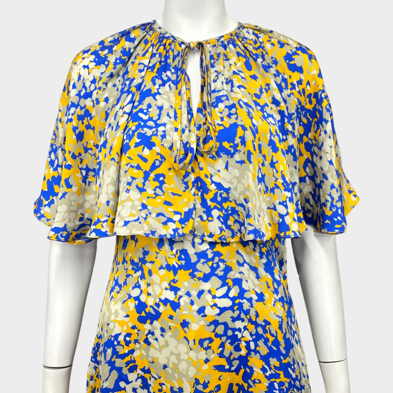 Stella McCartney yellow and blue print viscose dress