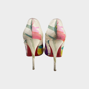 Christian Louboutin multicolour floral print satin pumps Loop Generation