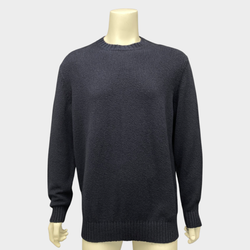 Loro Piana men's navy cotton jumper