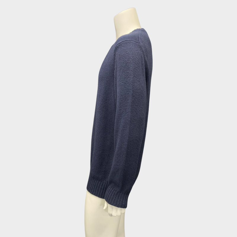 Loro Piana men's navy cotton jumper