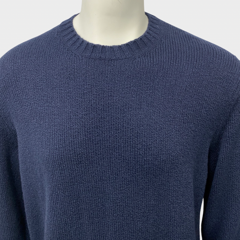 Loro Piana men's navy cotton jumper