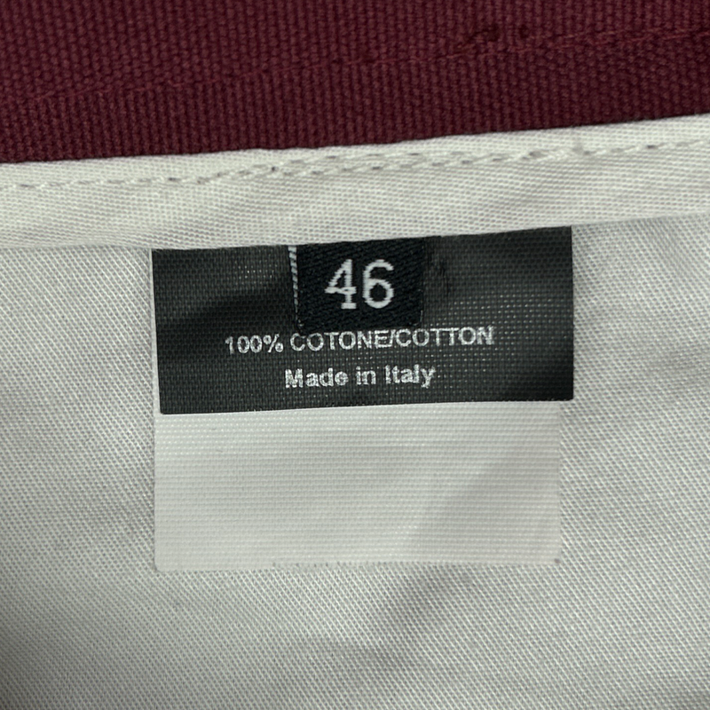 GUCCI burgundy cotton trousers