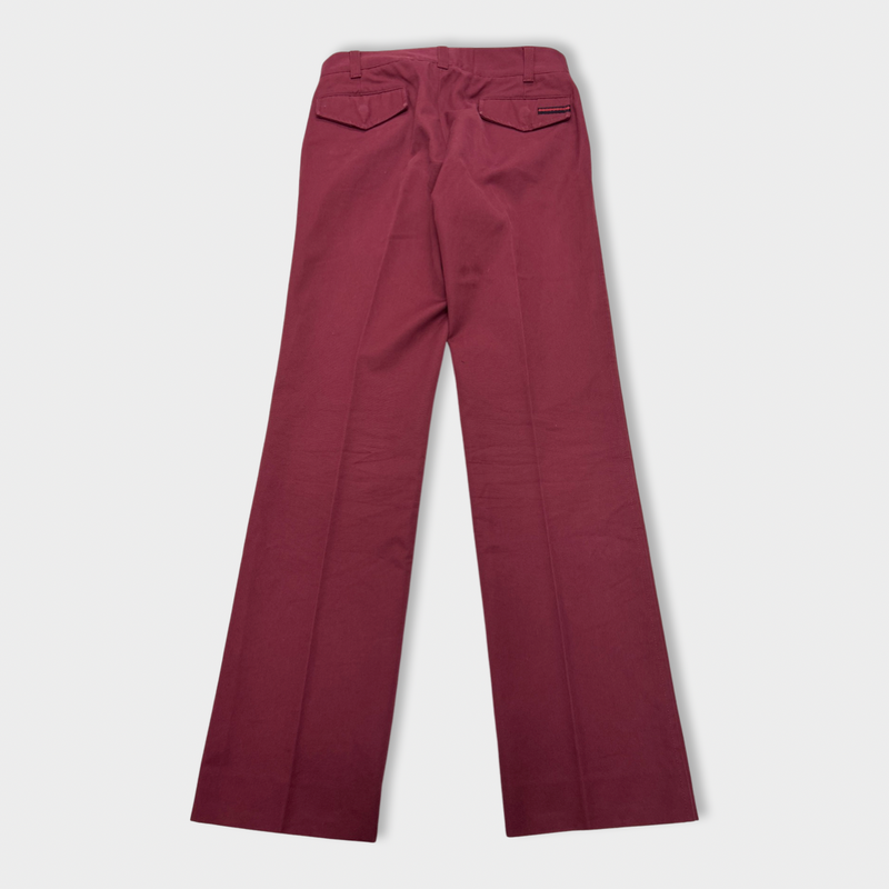 second-hand GUCCI burgundy cotton trousers | Size IT46