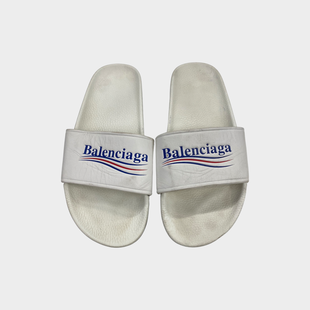 White 2024 balenciaga slides