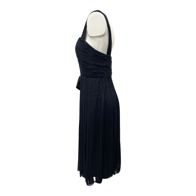 PRE-OWNED PRADA black sleeveless silk dress