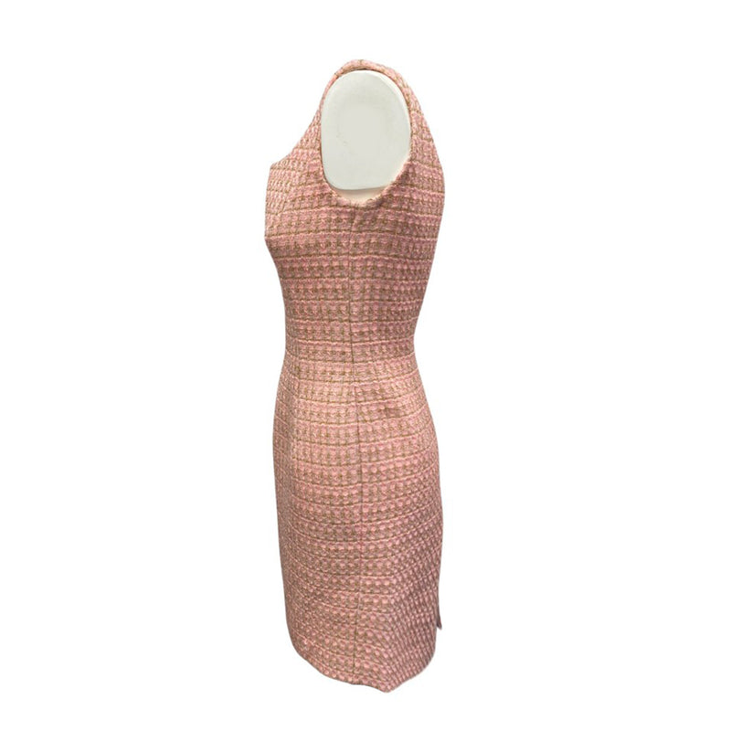 ISABELL KRISTENSEN bubble gum pink tweed mini dress