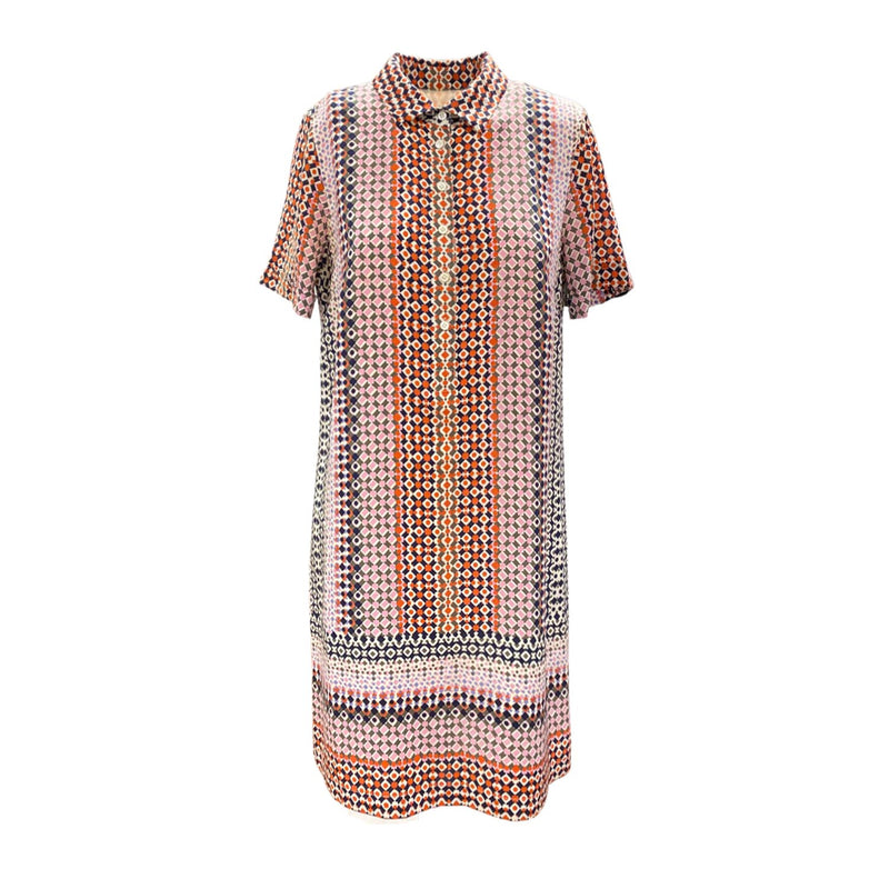 pre-ownedJ.CREW multicolour print silk dress | Size US6