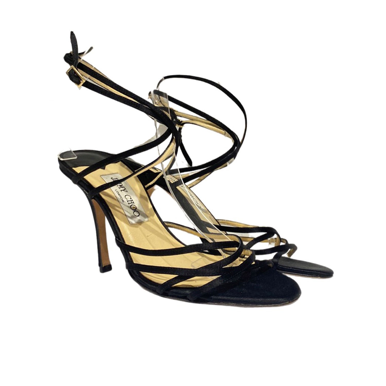 Jimmy Choo Azia 75mm metallic-effect Sandals - Farfetch