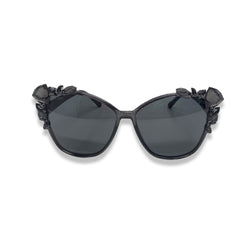 pre-owned JIMMY CHOO black and grey butterfly sunglasses