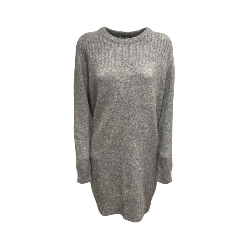 pre-owned KENZO grey woolen mini dress | Size L