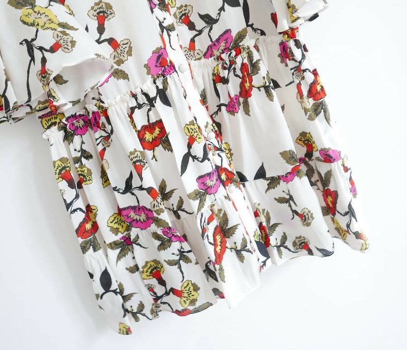 Diane Von Furstenberg white charlottenburg floral print crepe Beata dress