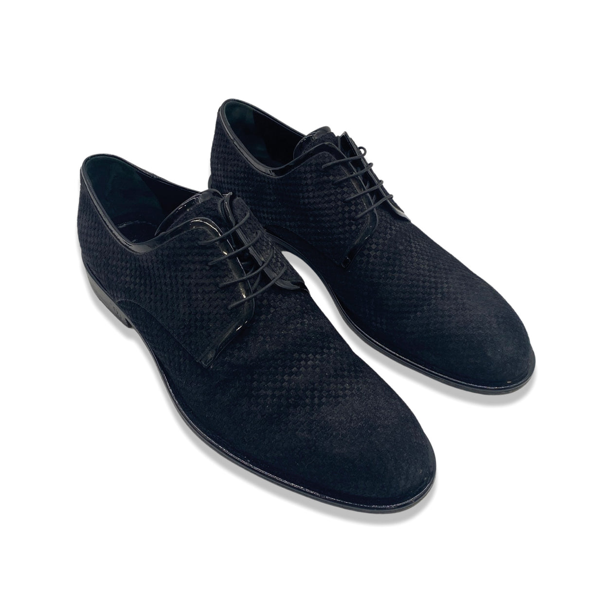 Louis Vuitton Navy Blue Suede Oxford Loafers Size 39.5 Louis Vuitton