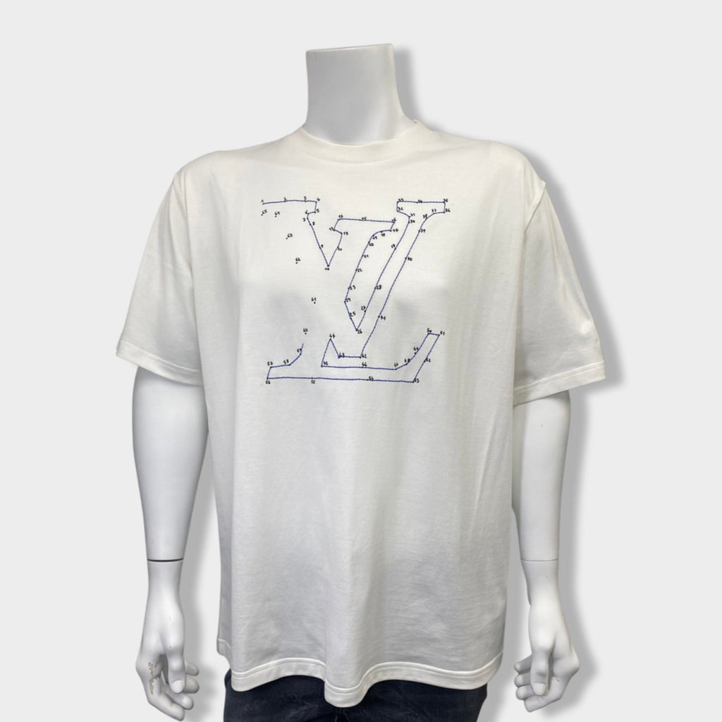 Louis Vuitton - Authenticated T-Shirt - Cotton White Plain for Men, Very Good Condition