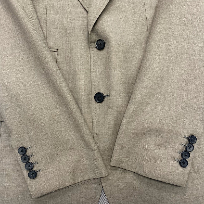 pre-owned MCCAN BESPOKE grey woolen set of jacket and vest