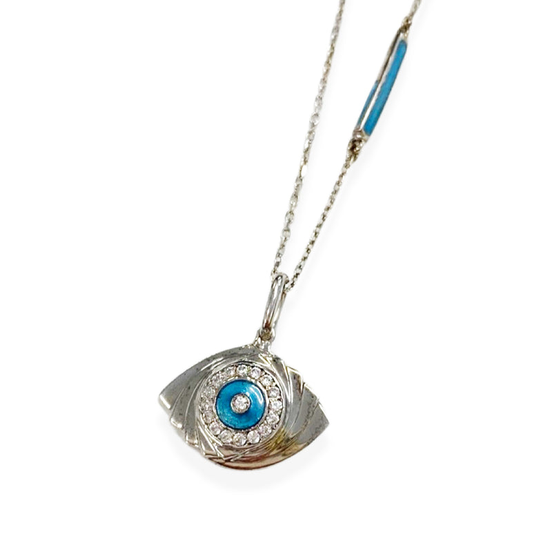 second-hand MELIS GORAL evil eye silver necklace