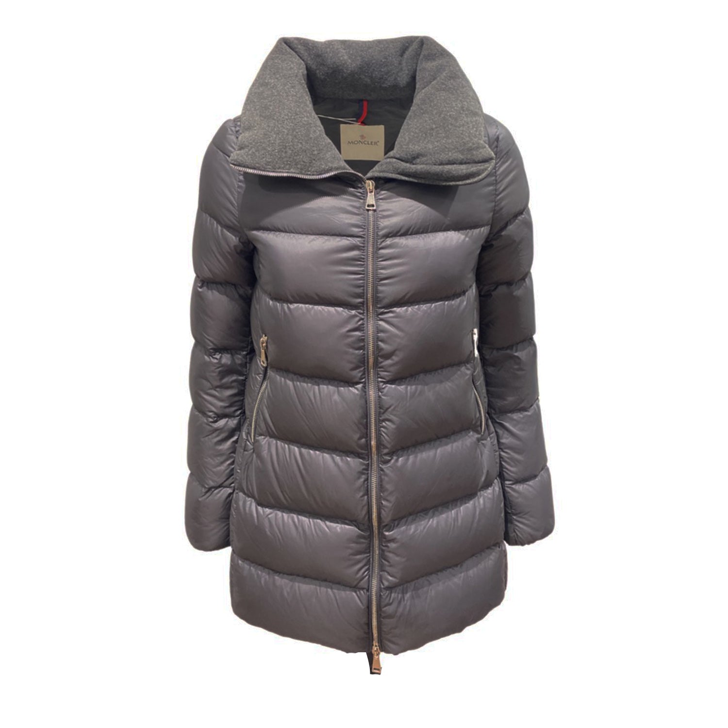 MONCLER grey puffer jacket Loop Generation