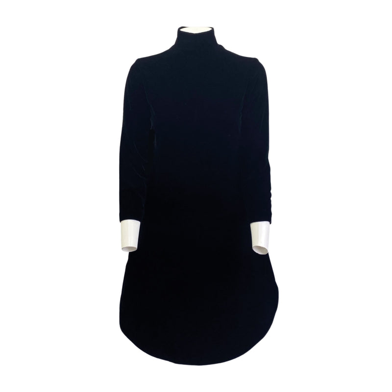 pre-loved PIERRE CARDIN black velvet dress