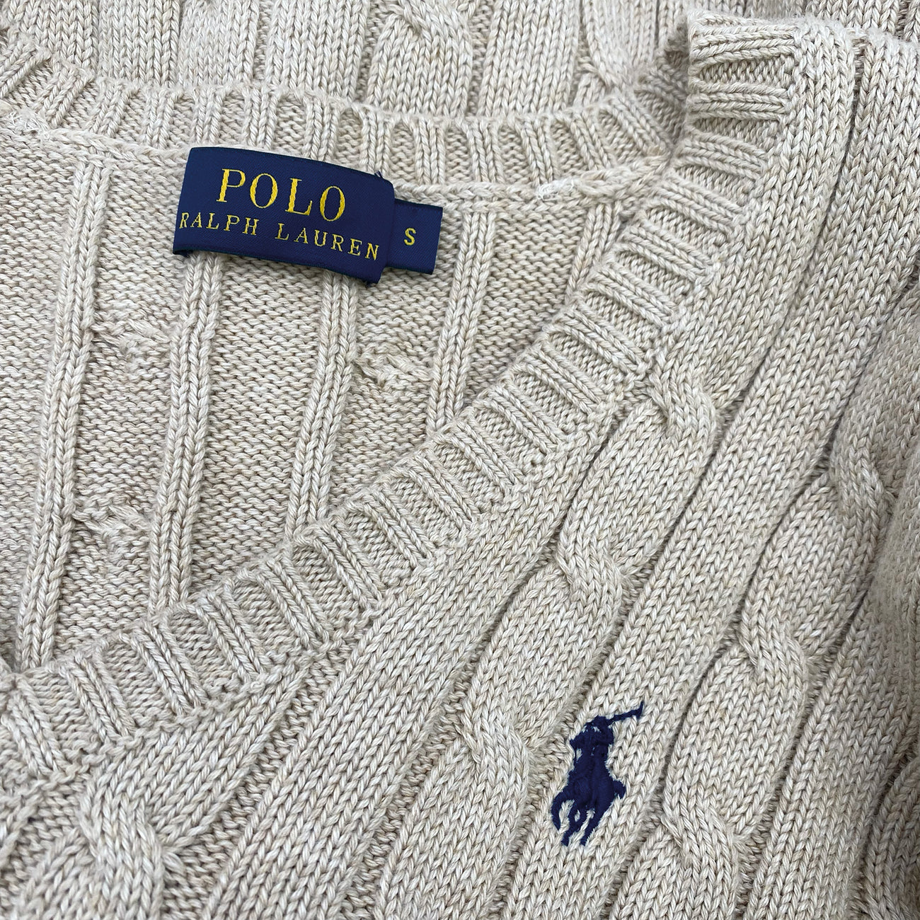 POLO RALPH LAUREN beige cotton jumper – Loop Generation