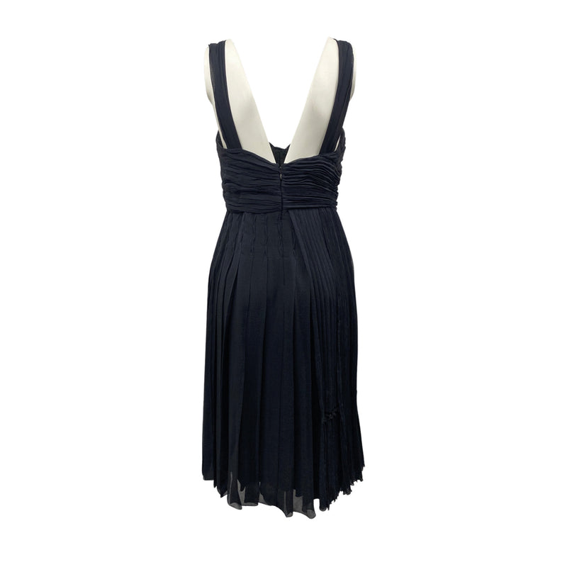 SECOND-HAND PRADA black sleeveless silk dress