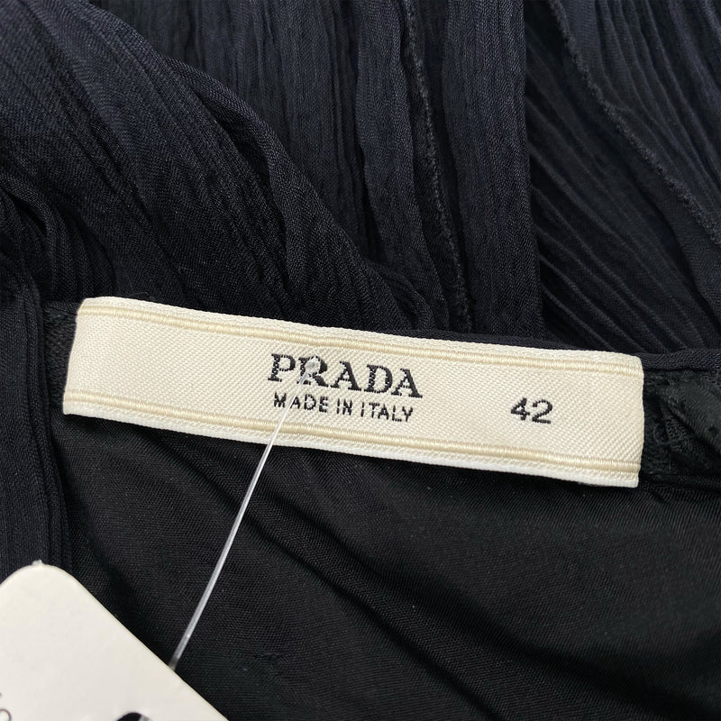 PRADA black sleeveless silk dress