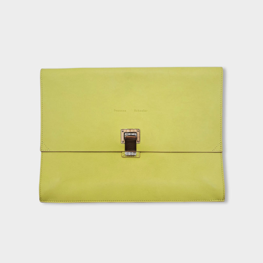 PROENZA SCHOULER yellow leather clutch