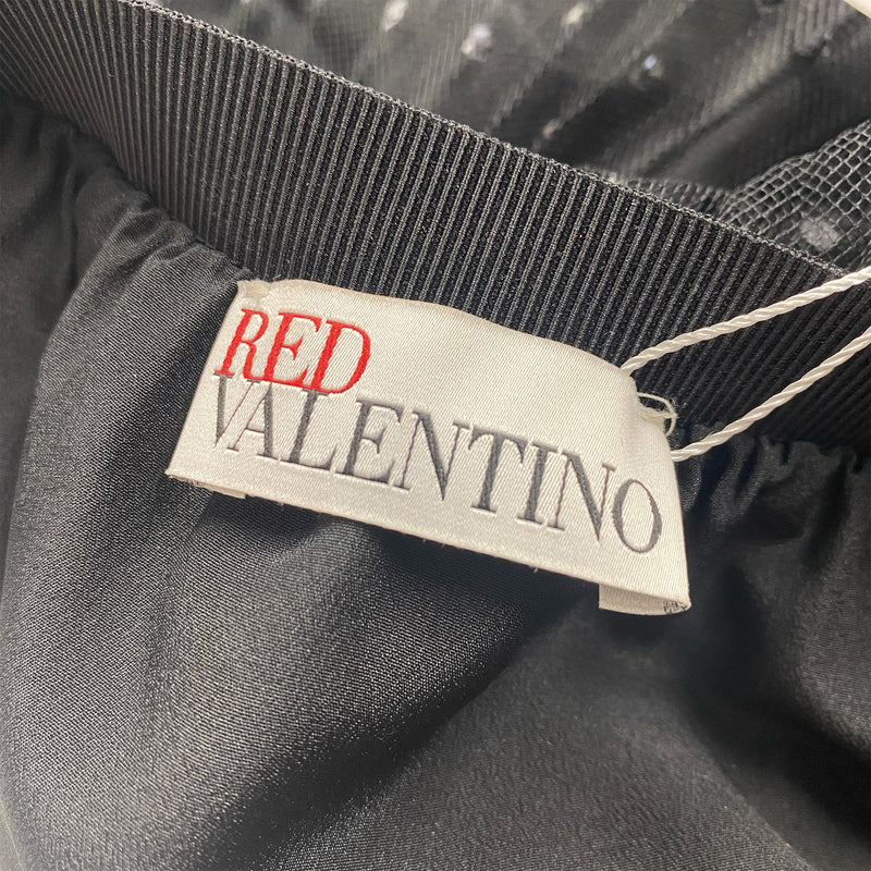 RED VALENTINO black mesh skirt