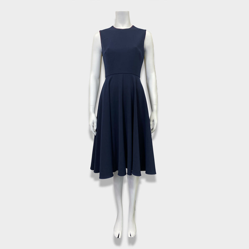 PRE-OWNED ROKSANDA navy and olive dress