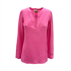 pre-owned SAINT LAUREN pink silk blouse