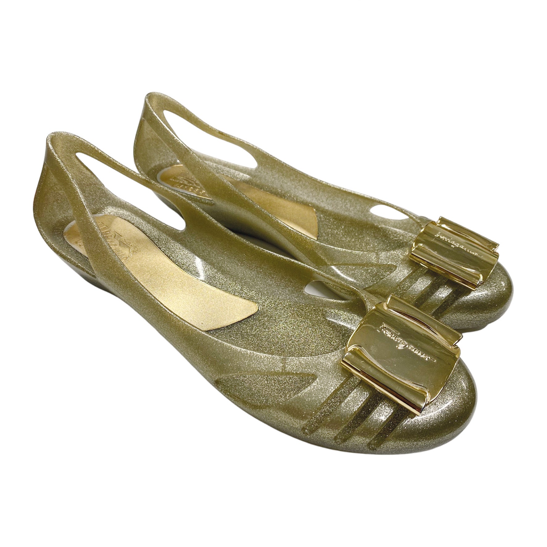 Salvatore ferragamo jelly clearance flat