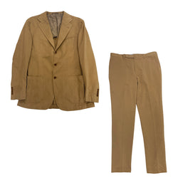 PRE-LOVED THE ARMOURY light brown cotton set of jacket and trousers