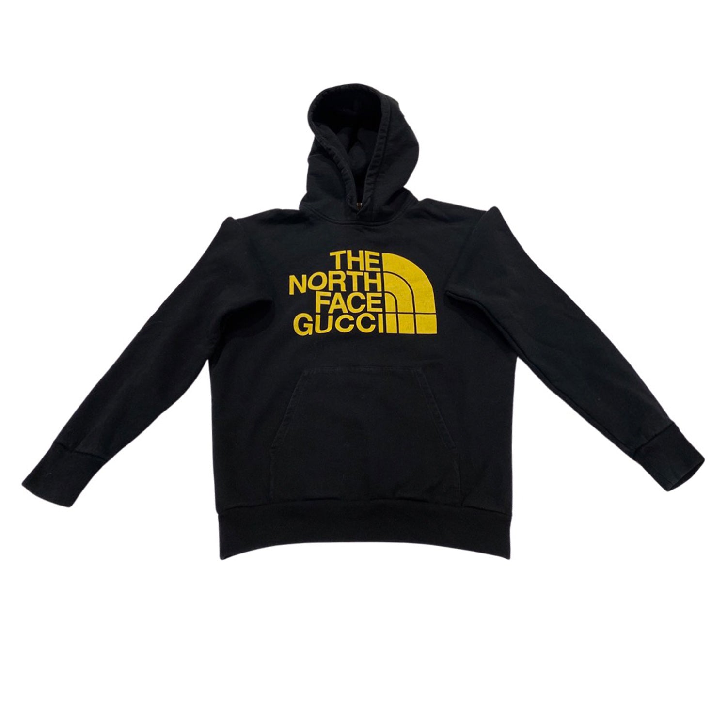 Yellow and black clearance north face hoodie