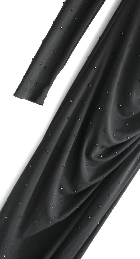 Patrizia Pepe black jersey draped one-shoulder maxi dress